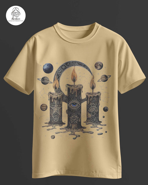 Magic Culture 3-Candles-Moon Tee MB_MCW_D002
