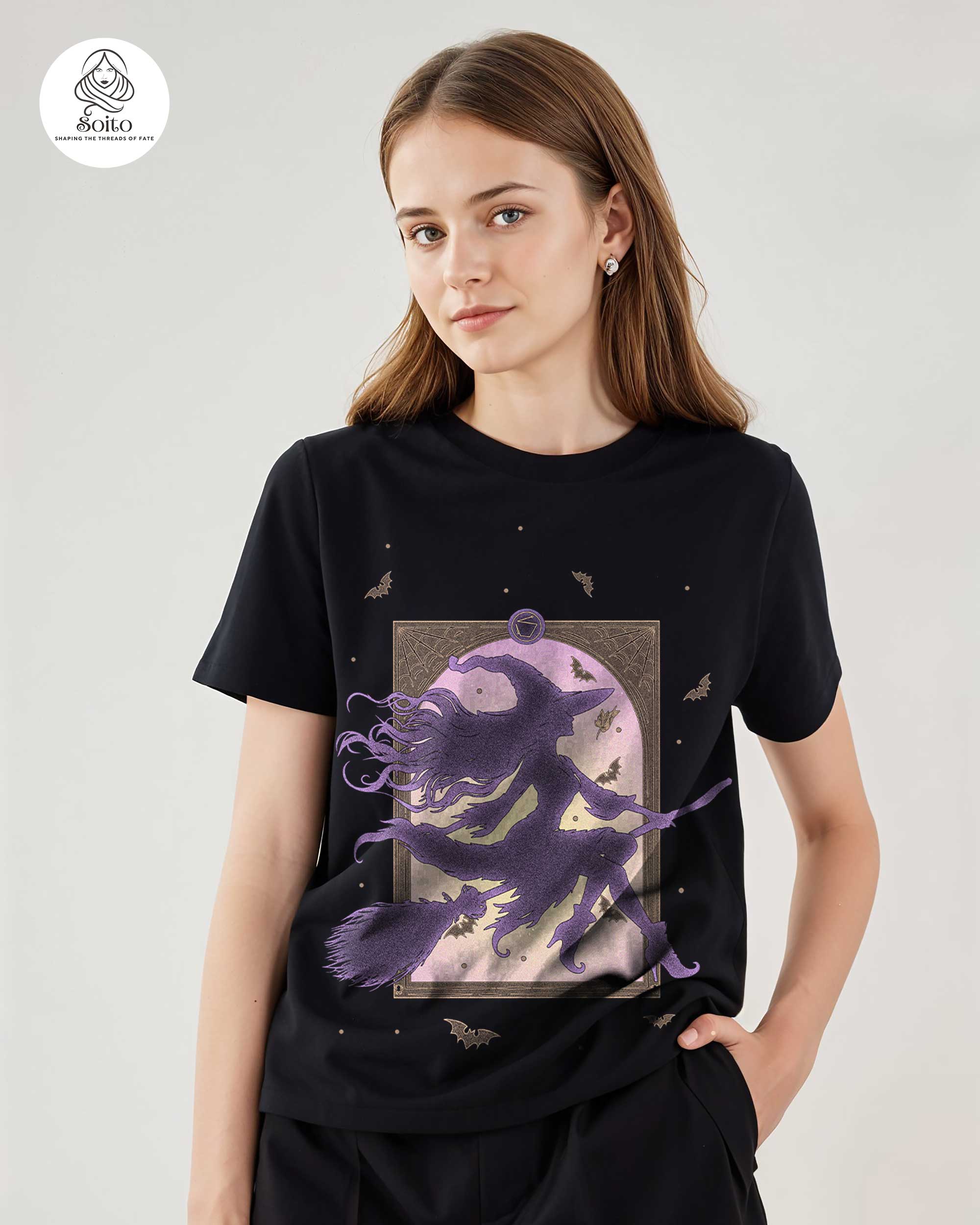Magic Culture Mystic-Moon-Witch Tee MB_MCW_D011